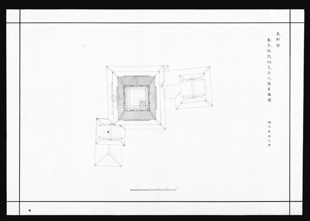 松本城竣功天守六階平面図